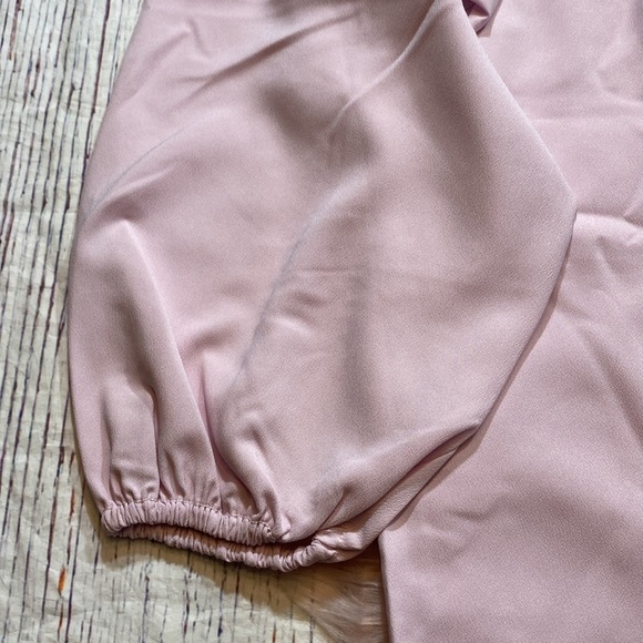 NWT J. Crew Puff-sleeve satin-back crepe top in Lavender sz MT - Picture 6 of 11